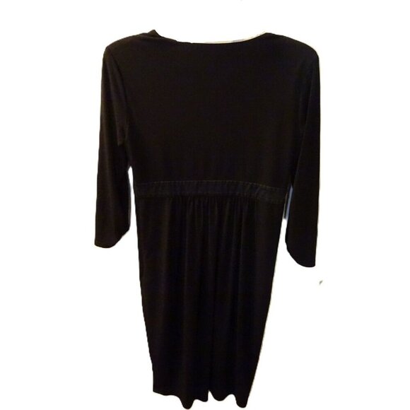 Laundry by Shelli Segal Pre-Loved Black Knee Length 3/4 Sleeve Poly Blend Dress - Picture 3 of 6
